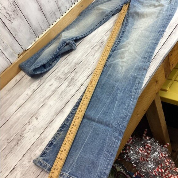 Whimsigoth heritage old money Miss Me Jeans 27 Distressed Medium Wash - Picture 4 of 7